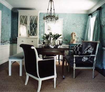 floral wallpaper room. blue floral wallpaper and