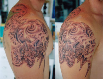 Waves tattoo: Dragão medieval tattoo dragao. Waves tattoo: Dragão medieval