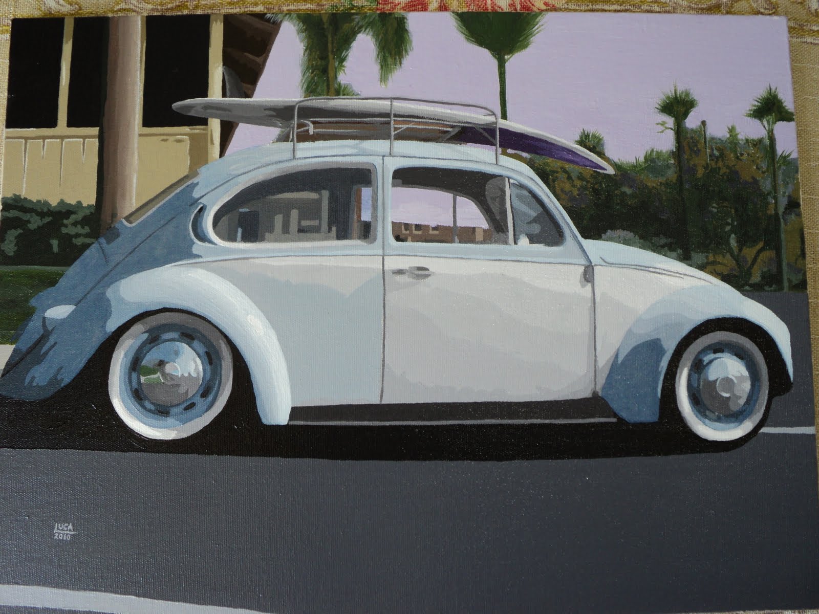 Car Art Volkswagen Beetle Acrylic on canvas 30x40 cm