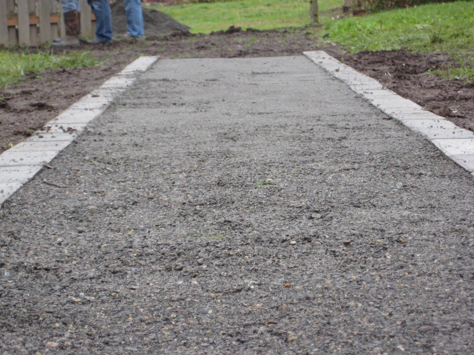 Living on a Finite Landscape Construction Gravel path