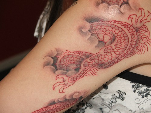 Chinese dragon tattoo Red Good Chinese dragon tattoo