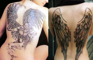 angel wing tattoos, tattoos