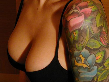 Flower Tattoos are more popular than any other Japanese tattoo.