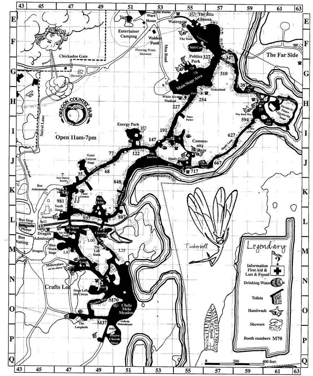 Oregon Country Fair Map Golden Pigeon: Sometimes A Great Notion...