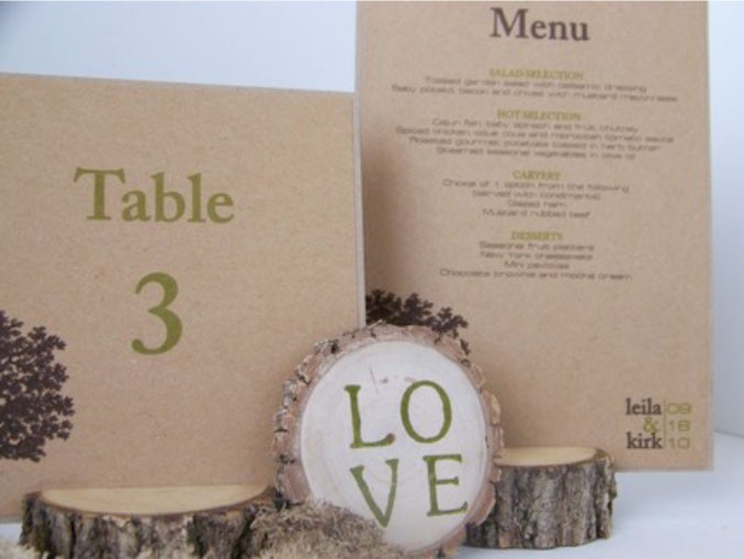 Perfect for your wedding either as table numbers or menu holders