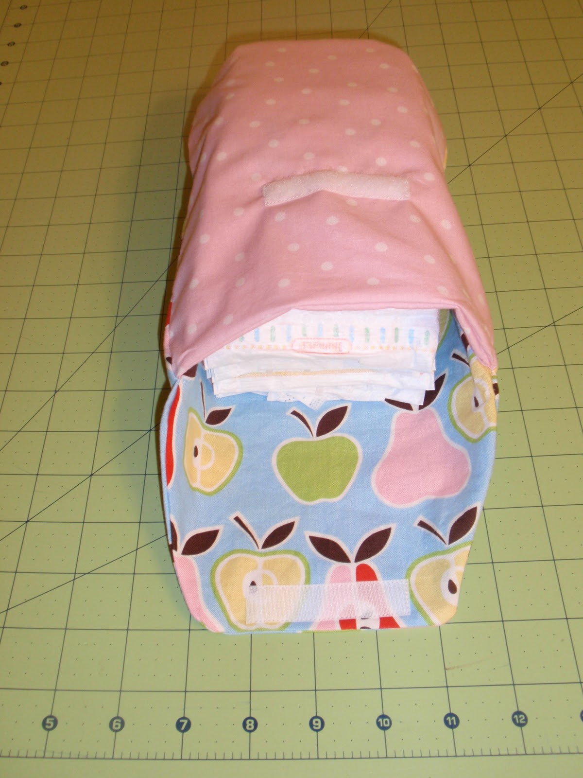 Diary of a Crafty Lady Fabric Diaper Holder