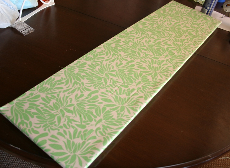 Cantaloupe Corner Fabric Covered Shelf Tutorial