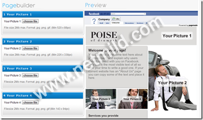 pagebuilder Desain Halaman Facebook bisnis agar terlihat profesional