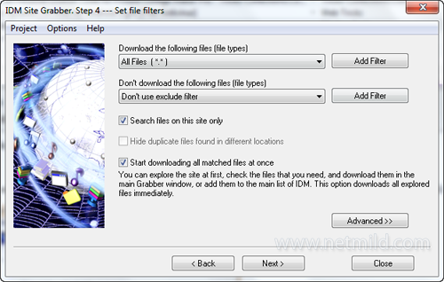 Cara simpan website offline browsing dengan IDM Set file Cara simpan website offline browsing dengan IDM