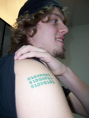You got a tattoo based on computer binary codes.