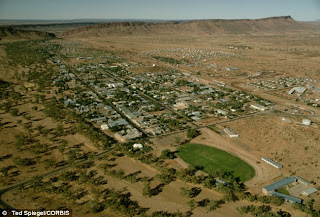 This is Alice Springs, Australia. Somewhere in there was a 19-year old chick who was driving drunk AND breast feeding her child at the same time. Nice.