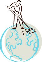 Sweeping the globe. Get it?