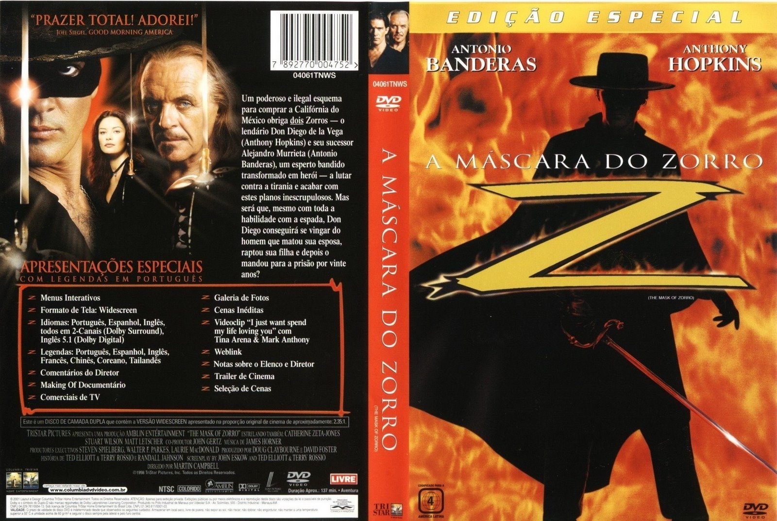 Capas Filmes Aventura: A Máscara do Zorro1600 x 1073