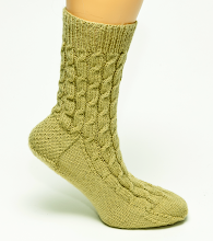 Staggered Cable Socks