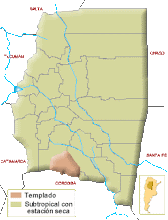 Mapa Clima - Provincia de Santiago del Estero