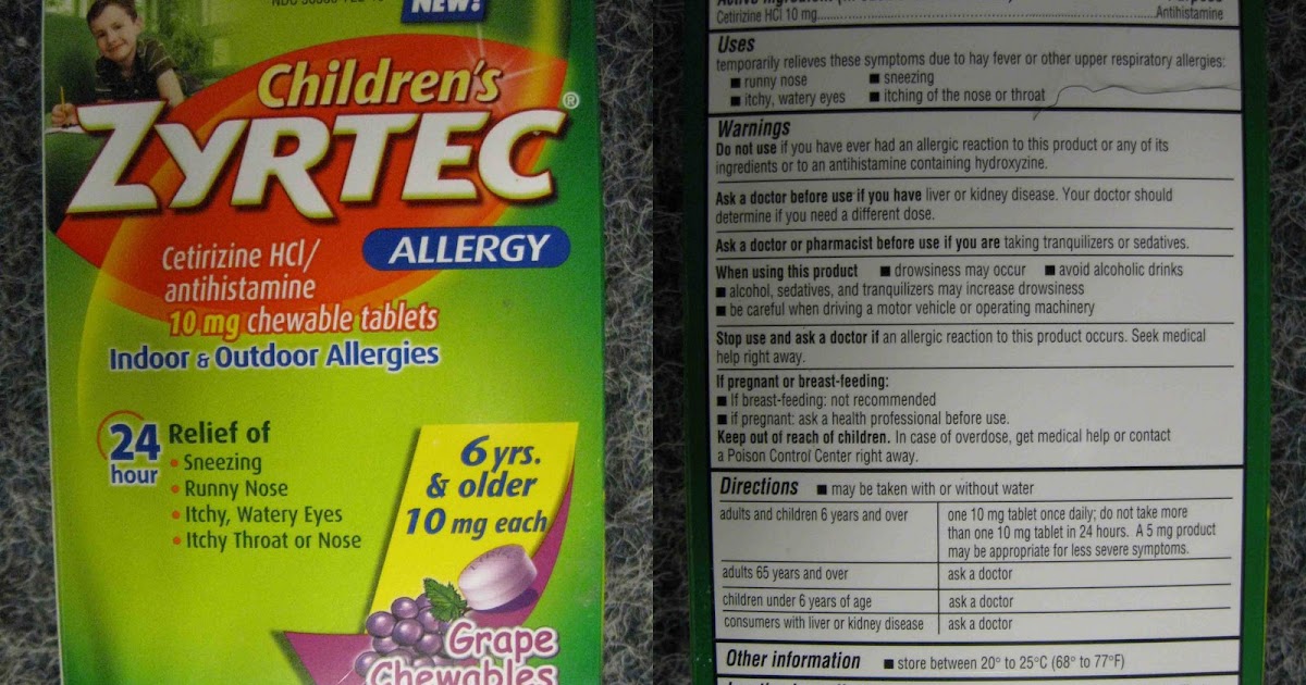 Food Allergy Buzz ELL Issues Alert on Zyrtec