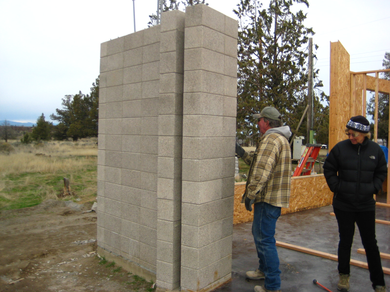 Roundup Ranch Nov 16 Framed & Double Block Walls Finished. Curved