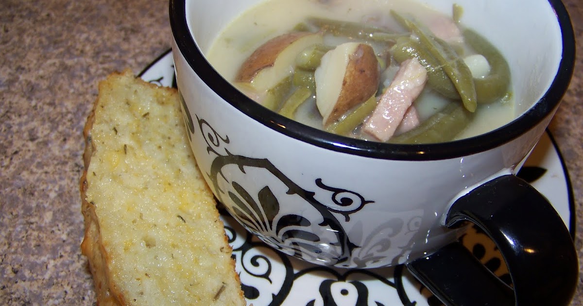 Stefanies Cooking Spot String Bean Potato and Ham Soup and Cheddar