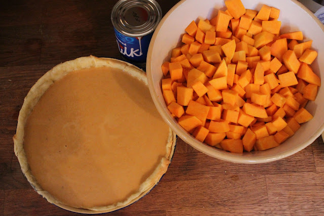 Pumpkin pie from scratch,  from my Little House on the Prairie Thanksgiving supper club