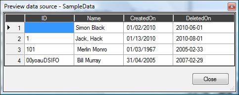 Data Preview Form