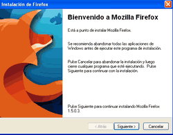 Siguiente Instalar Firefox