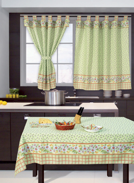 Dale calidez a tus ambientes: JUEGOS DE CORTINA Y MANTEL DE COCINA