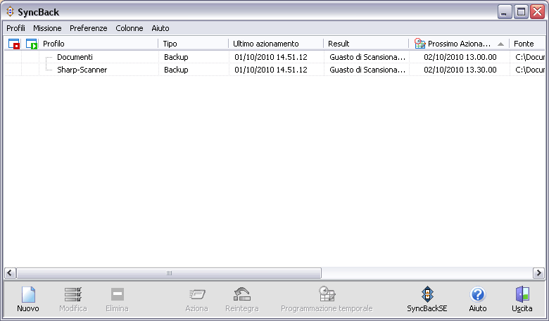 backup su windows xp