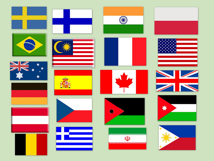 Flags of my many visitors from around the world...