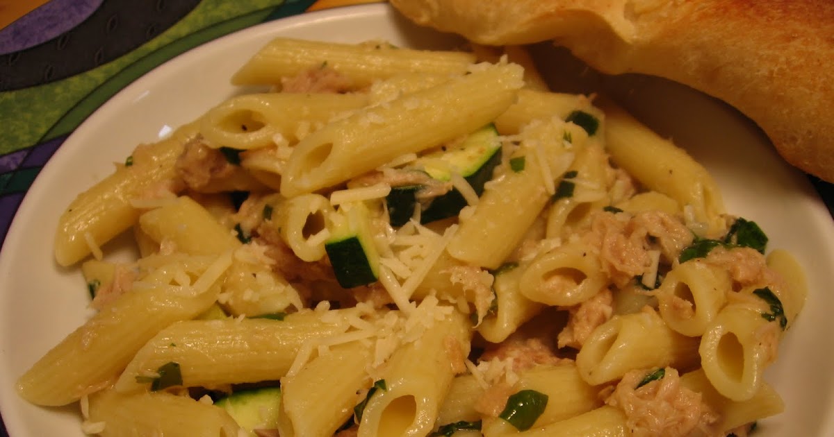 Jenn's Food Journey Lemon Tuna Pasta with Basil & Zucchini