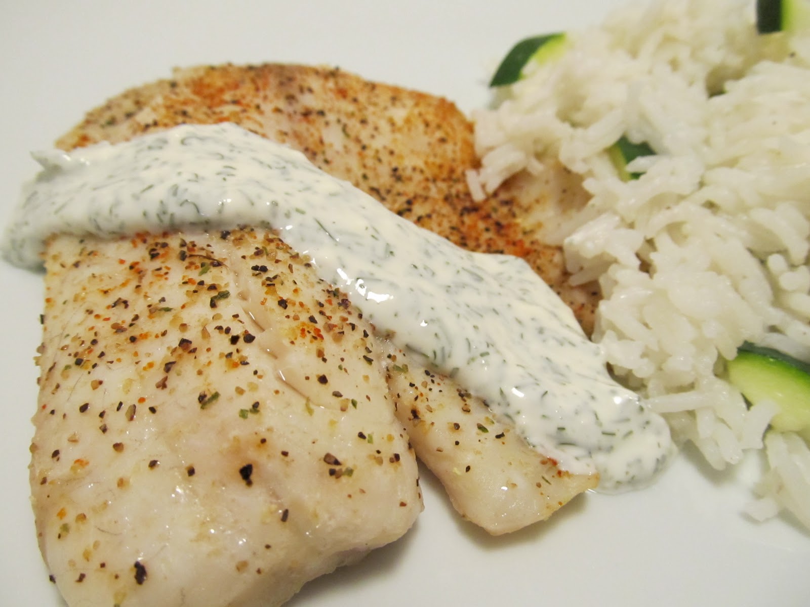 Jenn's Food Journey Baked Tilapia with Creamy Lemon Dill Sauce