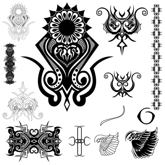 sun star and moon tattoos. tribal tattoos designs for men pink shooting star