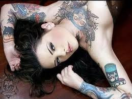 tatto art phoenix in hot girl body