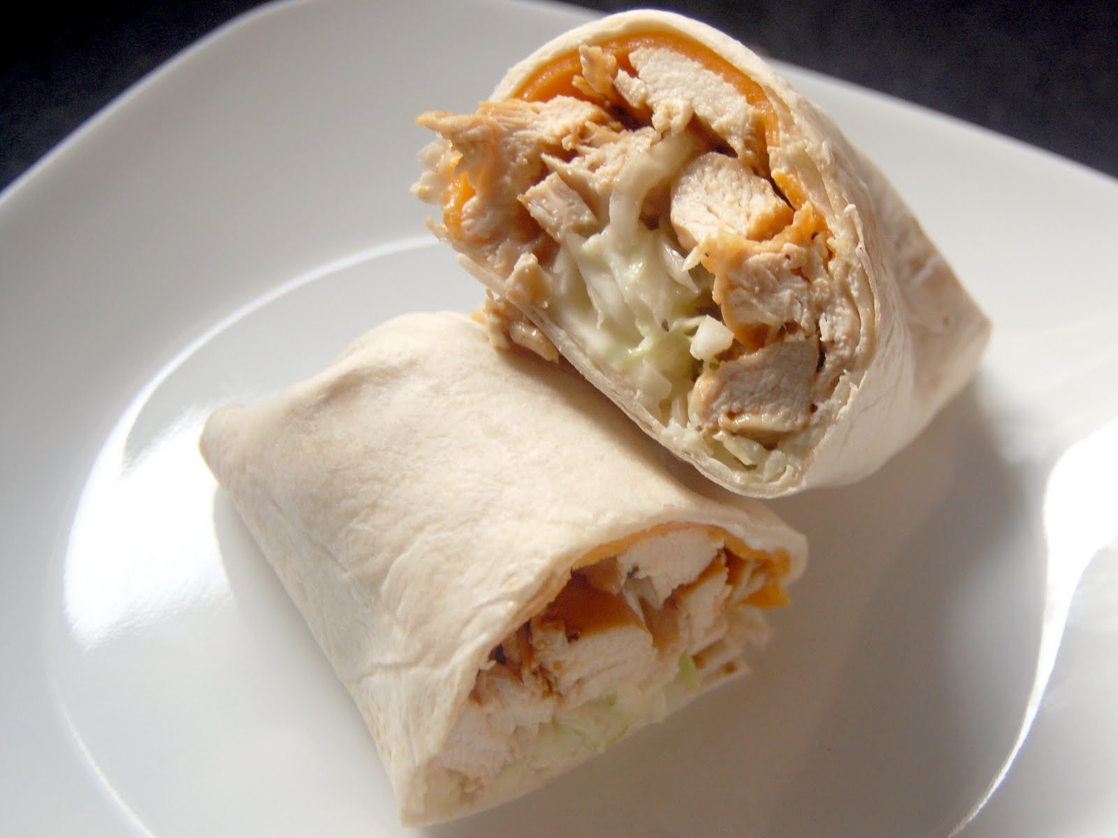 Cassie Craves BBQ Chicken and Cole Slaw Wraps