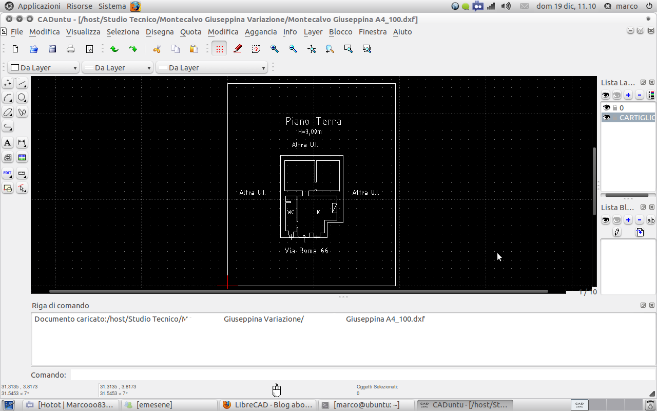 LibreCAD, un cad gratuito per Ubuntu, Windows e OSX che supporta i DXF