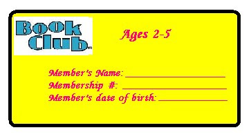 Book Club Membership Card