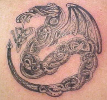 A Celtic dragon tattoo portrays a variety of meanings to the person who A Celtic dragon tattoo portrays a variety of meanings to the person who