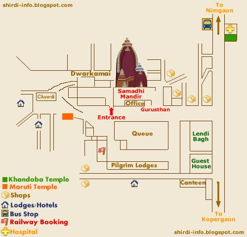 Shirdi In Maharashtra Map Hyderabad - Secunderabad Blog: Shirdi Temple Darshan Timings And Shirdi  Temple Map