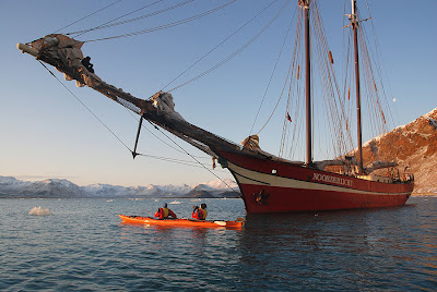 Filming under the bowsprit