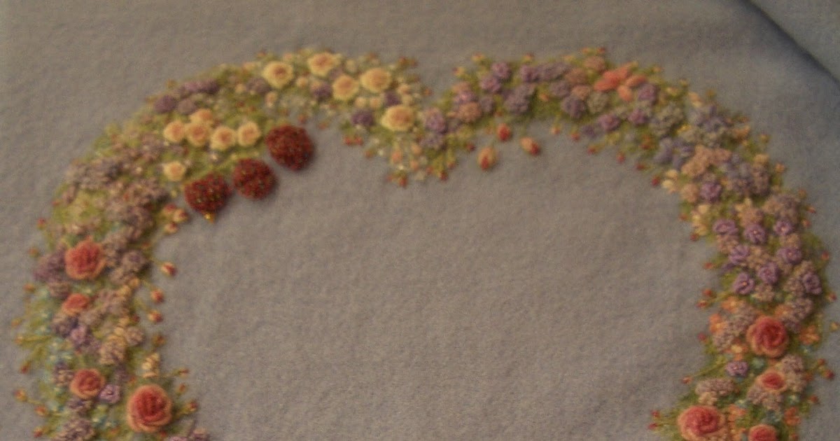 Time to Stitch Beautiful Embroidered Wool Blanket