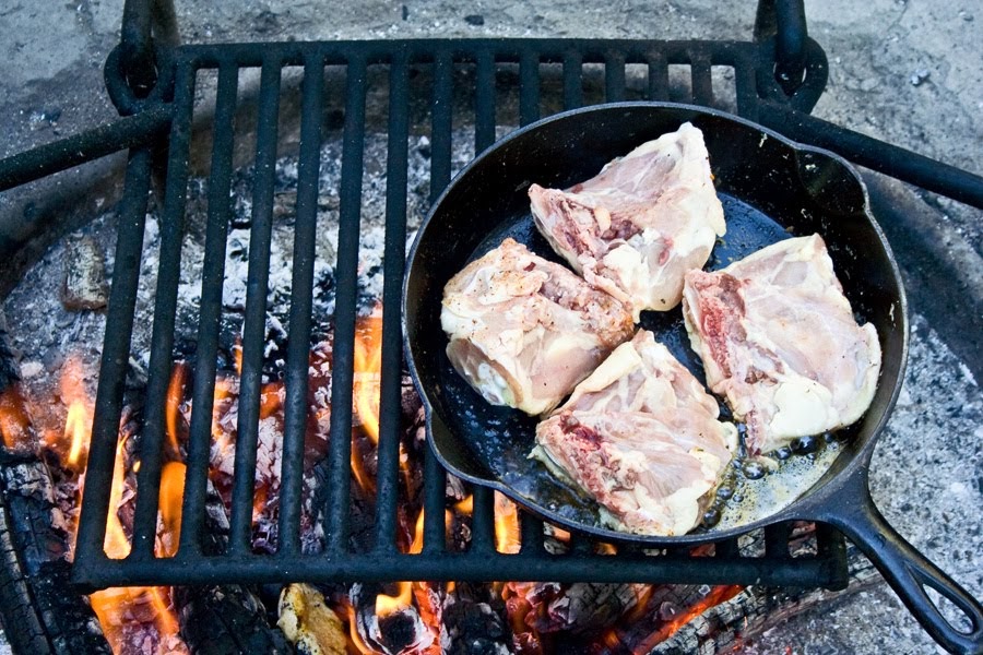 'Round the Chuckbox Baked Dutch oven chicken and rice