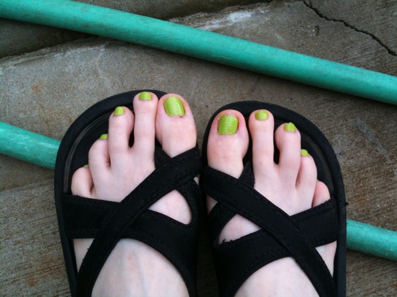 Tragically Ordinary Lime Green Toenails