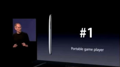 iPod Touch as the number 1 portable game player according to Steve Jobs