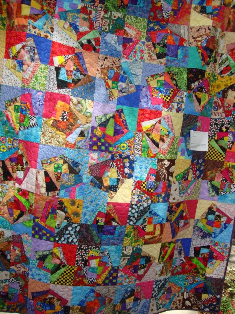 An antique "Crazy Patch" alongside a newfangled "Crazy Patch"