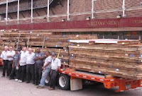 The new floorboards for Williams Arena