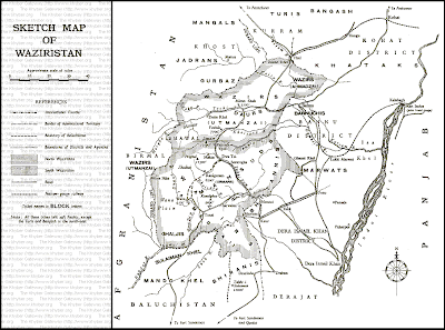 altitudes en pieds carte waziristan