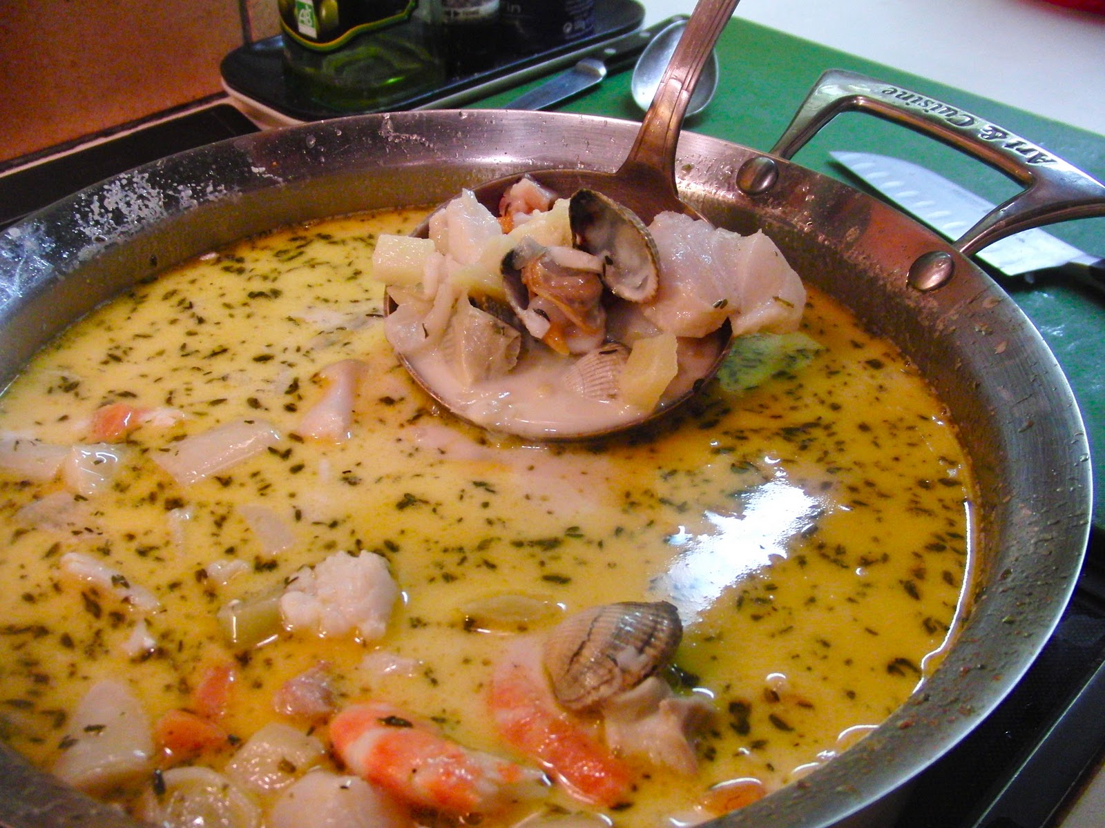 Seafood Chowder ready to serve