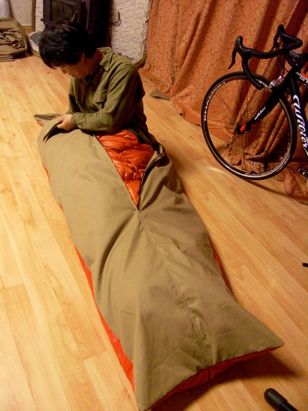 Home made canvas tent, tarp, bedrolls