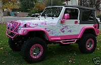 White Barbie Jeep