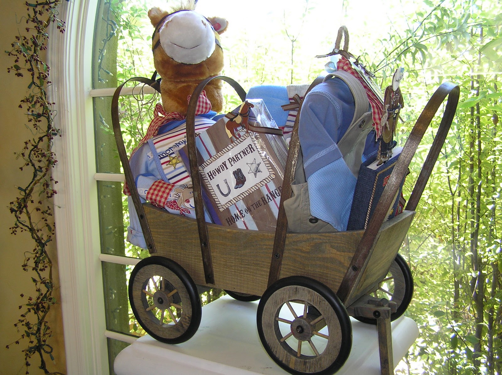 White Horse Relics Unique Themed Baby Gift Baskets!