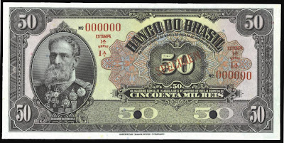 Brazil currency 50 Mil Reis Fonseca